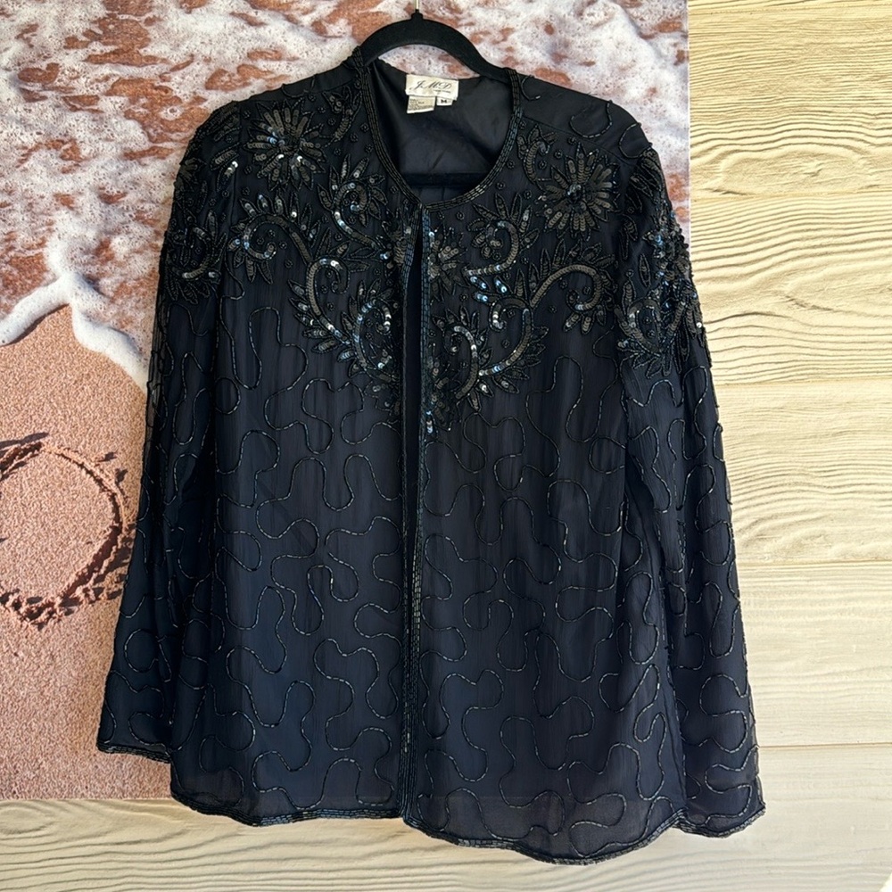 JMD SILK ~ Hip Length Jacket ~ size Med